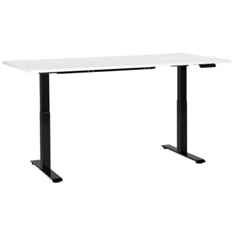 Image of Beliani Electric Adjustable Standing Desk Destines White/ Black 180 Cm 80 Cm