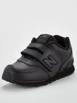 Image of New Balance 574 Infant Trainers - Black, Size 6