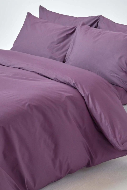 Image of Homescapes Grape Egyptian Cotton Duvet Cover With Pillowcases 200 Tc, Super King
