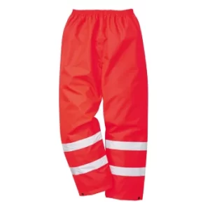Image of Oxford Weave 300D Class 1 Hi Vis Trousers Red Small 32"