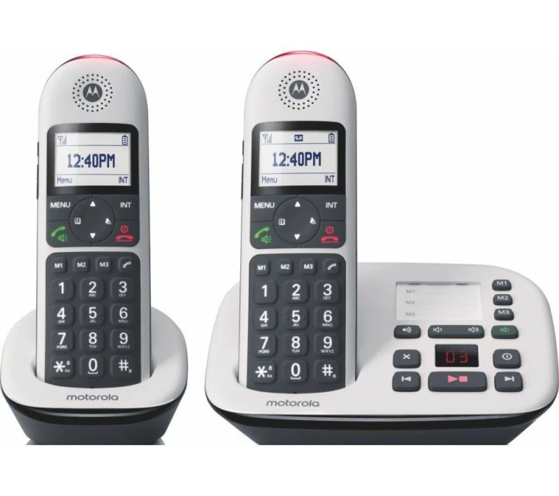 Image of MOTOROLA CD5012 Cordless Phone - Twin Handsets, White 5055374717028