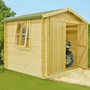 Image of Shire Bradley 2.4m x 2.4m Log Cabin Shed (19mm)