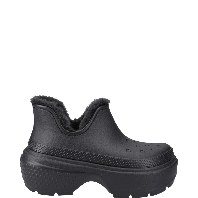 Image of Crocs Unisex Stomp Shorty Boot Boots Black / Black W9/M8