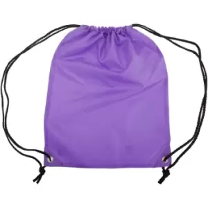 Image of Stafford Plain Drawstring Tote Bag - 13 Litres (One Size) (Purple) - Shugon