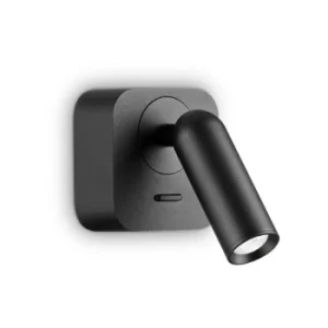 Image of Ideal Lux LED Decorative Square Reading Light Black, 3000K 3.5W