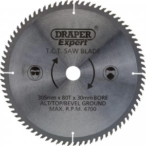 Image of Draper Expert Circular Saw Blade 305mm 80T 30mm