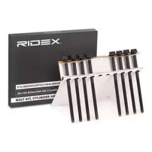 Image of RIDEX Cylinder Head Bolt Kit Female Star 1217B0048 Bolt Kit, cylinder head VW,SKODA,SEAT,POLO (9N_),Lupo (6X1, 6E1),POLO (6N2)