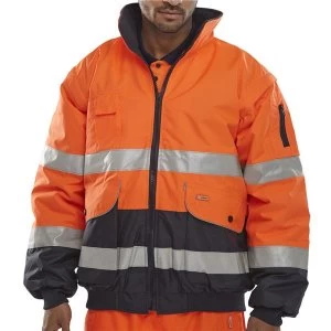 Image of BSeen L Bomber Jacket OrangeNavy
