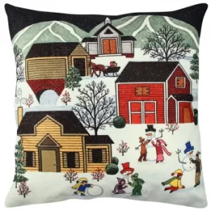 Image of A11927 Multicolor Cushion Christmas Scene 3