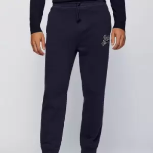 Image of BOSS X Russell Athletic Mens Jafa Joggers - Navy - M