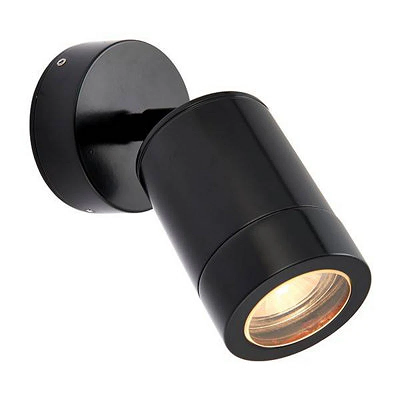 Image of Netlighting Odyssey LED 1 Light Outdoor Spotlight Satin Black Glass IP65 Black