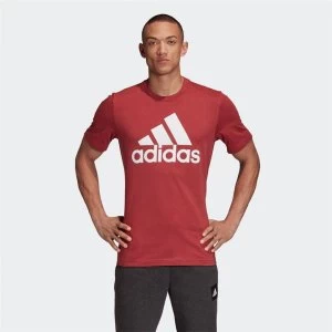 Image of adidas Mens Must Haves Badge Of Sport T-Shirt - Legacy Red