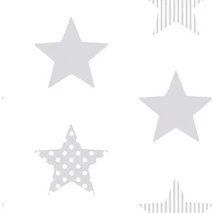 Image of Superfresco Easy Superstar Silver Decorative Wallpaper - 10m