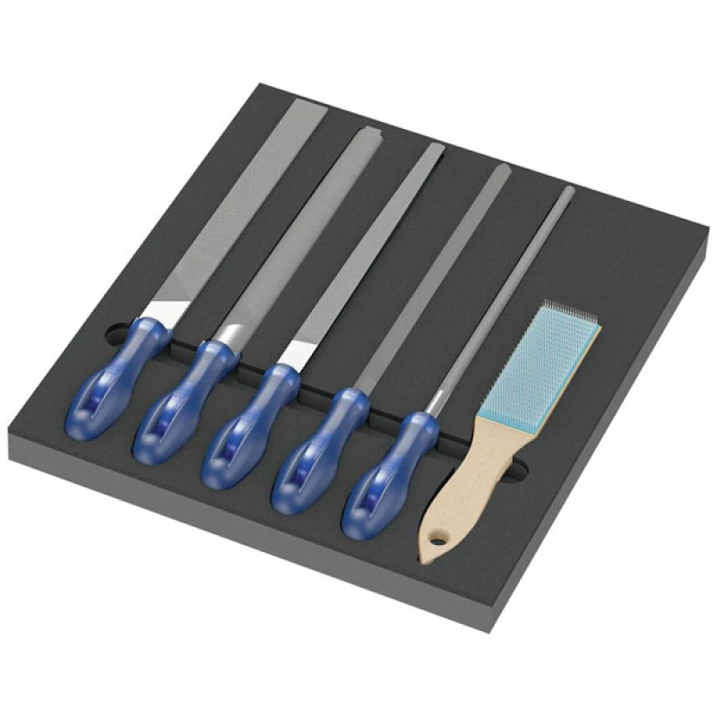 Image of Wera 9783 6 Piece Machinists PFERD File Set in Foam Insert Tray 5150183001