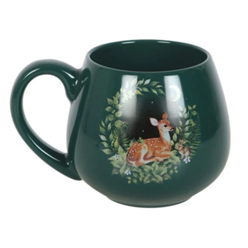 Image of Something Different Something Different Fawn Rounded Mug in Green Green One Size Unisex 5063703960205