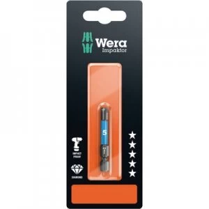 Image of Wera 840/4 IMP DC SB SiS Hex bit 4mm Tool steel alloyed, DLC coated F 6.3
