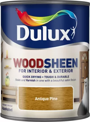 Image of Dulux Woodsheen Antique Pine Stain & Varnish 750ml