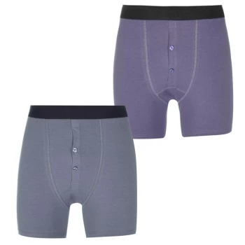 Image of Firetrap 2 Pack Boxers - Dk Grey/Grey