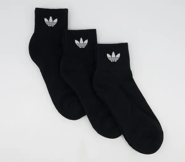 Image of Adidas Mid Ankle Socks Black, S