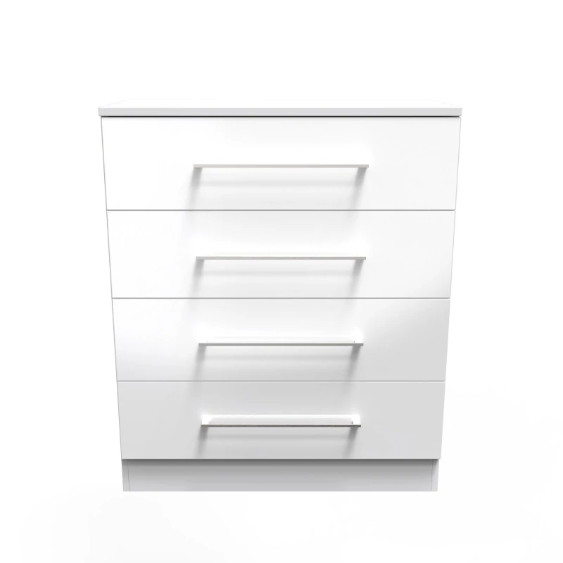 Image of Chester 4 Drawer Chest In White (Ready Assembled)