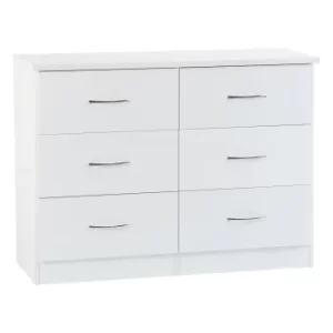 Image of Nevada White 6 Drawer Chest White