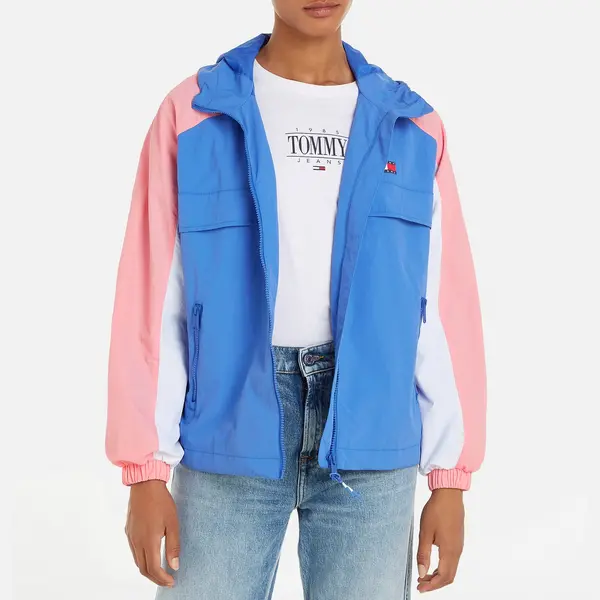 Image of Tommy Jeans Chicago Colour-Block Nylon Windbreaker - M