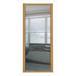 Image of Spacepro 1 Panel Shaker Oak Frame Mirror Door - 914mm
