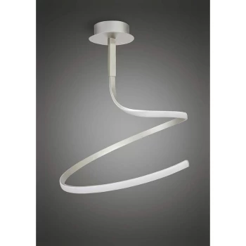 Image of Semi Ceiling Lamp Nur 30W LED 3000K, 2400lm, Dimmable silver / frosted acrylic / polished chrome