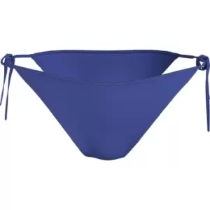 Image of Calvin Klein String Side Tie Cheeky Bikini Bottoms - Blue