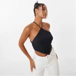 Image of Jack Wills Satin Bandana Top - Black