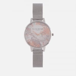 Image of Olivia Burton Womens Abstract Florals Watch - Silver