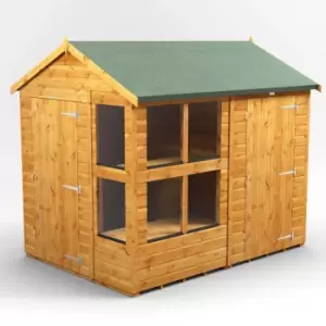 Image of 8X6 Power Apex Potting Shed Combi Including 4ft Side Store