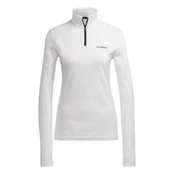 Image of adidas Terrex Everyhike Half-Zip Fleece Jacket Womens - White