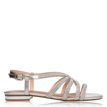 Image of Linea Diamante Strap Sandals - Gold