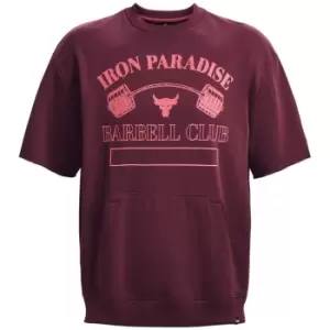 Image of Under Armour Project Rock Home Gym Crewneck Top Mens - Red