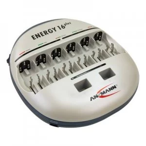 Image of Ansmann Energy 16 plus Charger for cylindrical cells NiCd, NiMH AAA , AA , C, D, 9V PP3