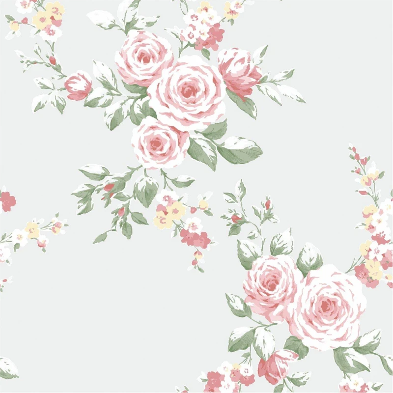 Image of Catherine Lansfield Canterbury Floral Wallpaper Red / Grey unisex One Size