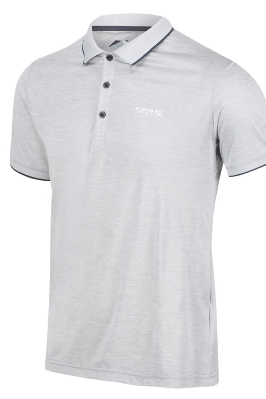 Image of Regatta Regatta Men 'Remex' Active Polo Shirt in Silver Size: X-Large Silver XL Male 5059404487042