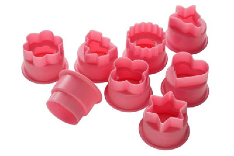 Image of Premier Housewares Cookie Cutter 8Pc Pink Plastic Cutter Set Pink