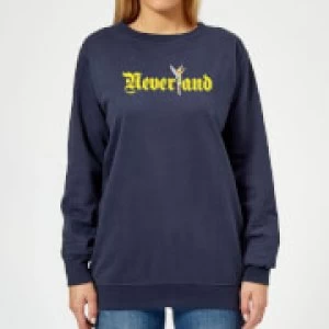 Image of Disney Peter Pan Tinkerbell Neverland Womens Sweatshirt - Navy - M