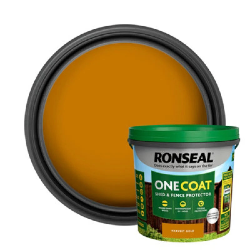 Image of Ronseal One Coat Shed & Fence Harvest Gold 5Lt 5.0564E+12