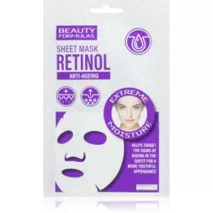 Image of Beauty Formulas Retinol sheet mask with anti-ageing effect 1 pc
