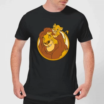 Image of Disney Mufasa & Simba Mens T-Shirt - Black - 5XL