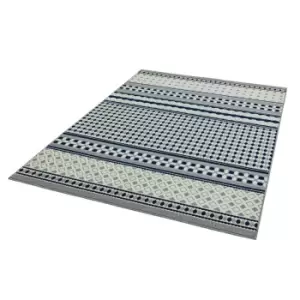 Image of Asiatic Antibes 200x290cm AN06 Blue/White Geometric