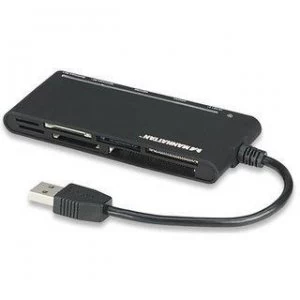 Image of Manhattan USB-A Multi-Card Reader/Writer 5 Gbps (USB 3.2 Gen1 aka USB 3.0) 62-in-1 SuperSpeed USB Windows or Mac Black Three Year Warranty Blister