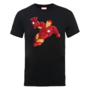 Image of Marvel Avengers Assemble Armoured Iron Man T-Shirt - Black - S