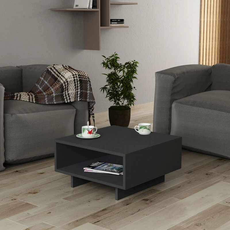 Image of DECORTIE Decortie - Hola Modern Coffee Table Multipurpose - Anthracite Grey - Anthracite Grey M.SH.11040.6