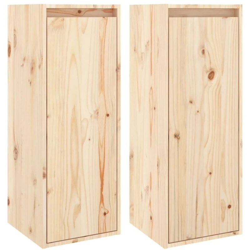 Image of VIDAXL Vidaxl - Wall Cabinets 2 pcs 30x30x80cm Solid Wood Pine 8720286840887