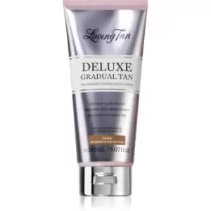 Image of Loving Tan Deluxe Gradual Tan nourishing body lotion for deeper tan shade Dark 150ml