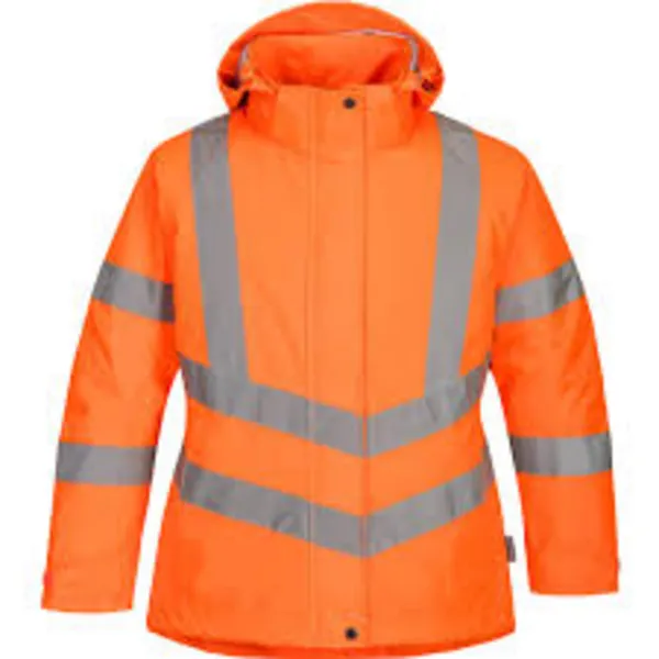Image of Oxford Weave 300D Class 3 Womens Hi Vis Winter Jacket LW74ORRS Colour: Orange